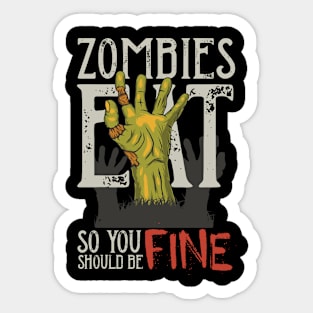 Zombies Eat Sticker